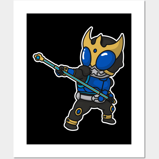 Kamen Rider Kuuga Dragon Form Chibi Style Kawaii Wall Art by The Toku Verse